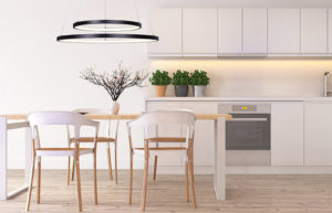 Pendant Lighting Modern LEXIE Canarm LCH128A24WH in the kitchen