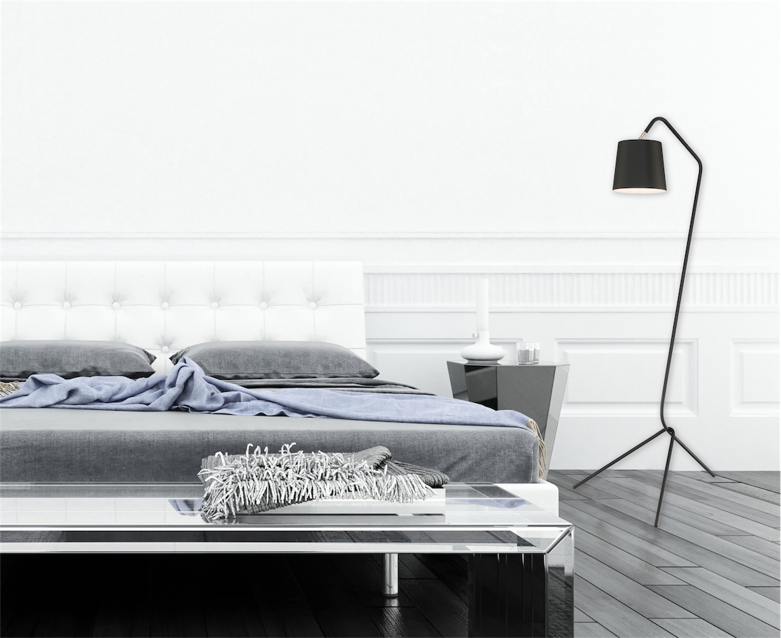 Floor Lamp Modern SENTADO Creation Nova CN4261 in a modern bedroom