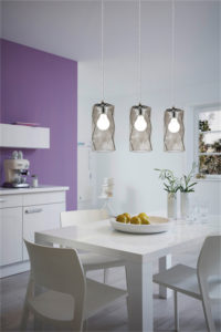 Pendant Lighting Modern ESTEVAU Eglo 202408A above a white dining room table