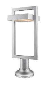 Luminaire extérieur sur poteau moderne LUTTREL Z-Lite 566PHBR-553PM-SL-LED