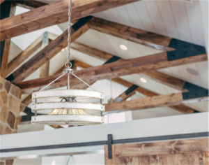 Pendant Lighting rustic GULLIVER Progress P500023-141 ceiling with wood beams
