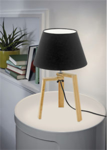 Table lamp Modern CHIETINO Eglo 97515A lit on side table