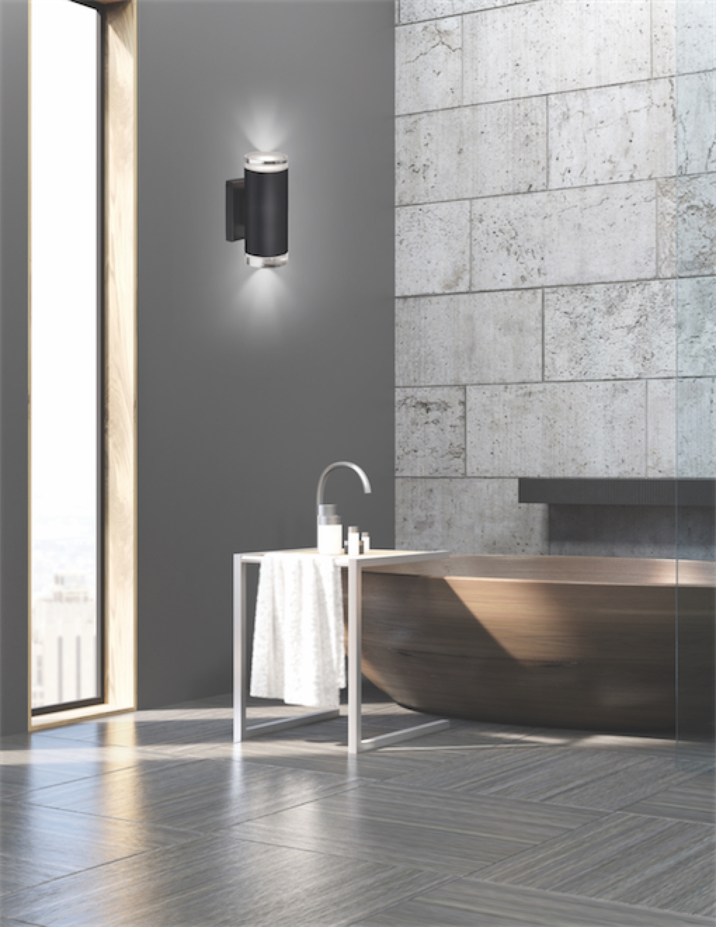 Luminaire encastré moderne NORFOLK Kuzco 601432-ledb dans une salle de bain moderne