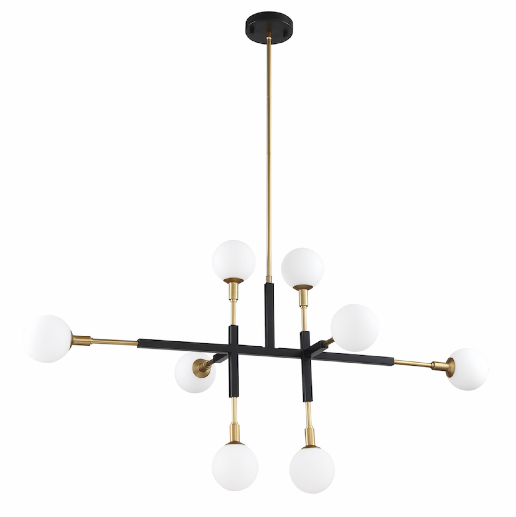 Luminaire moderne suspendu Kendal PF100-8L-BLK/BRS